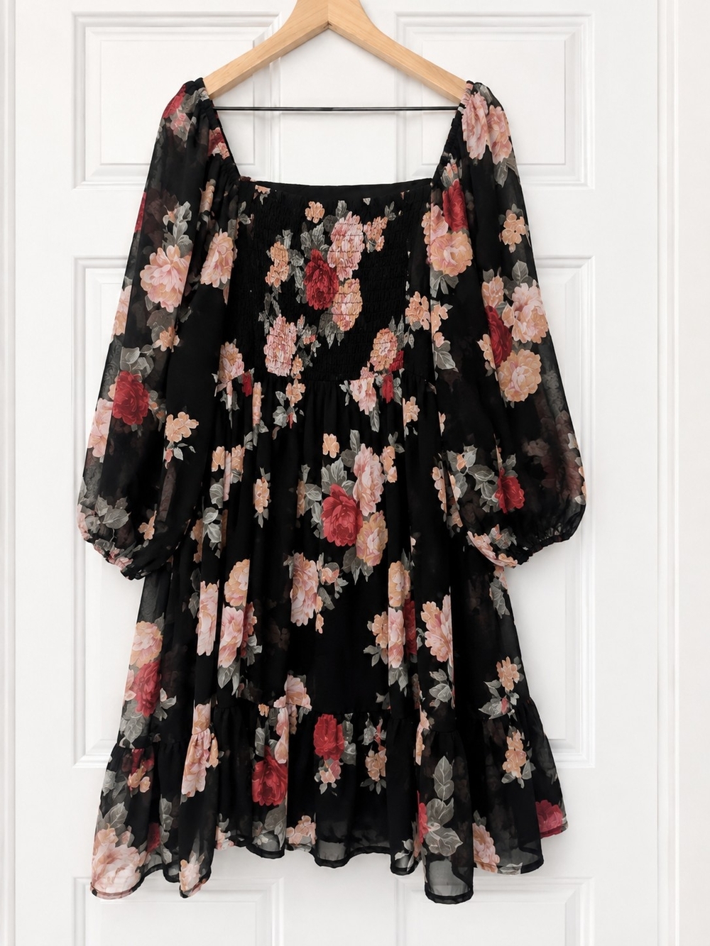 NWT Torrid Black Floral Dress - Picture 4 of 6